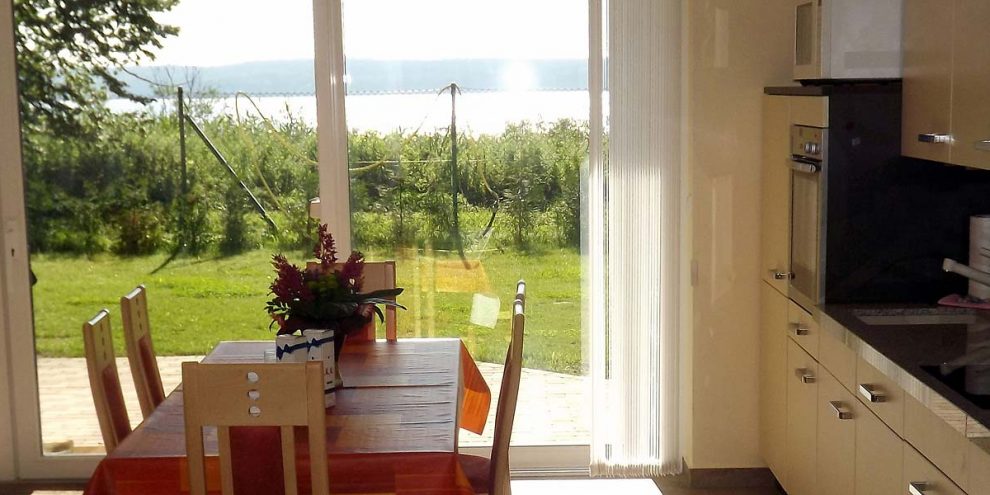 Blick auf die Terrasse aus Apartment 2